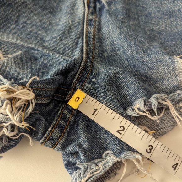 Alexander Wang Distressed Denim Cut Off Jean Shorts - Picture 9 of 10